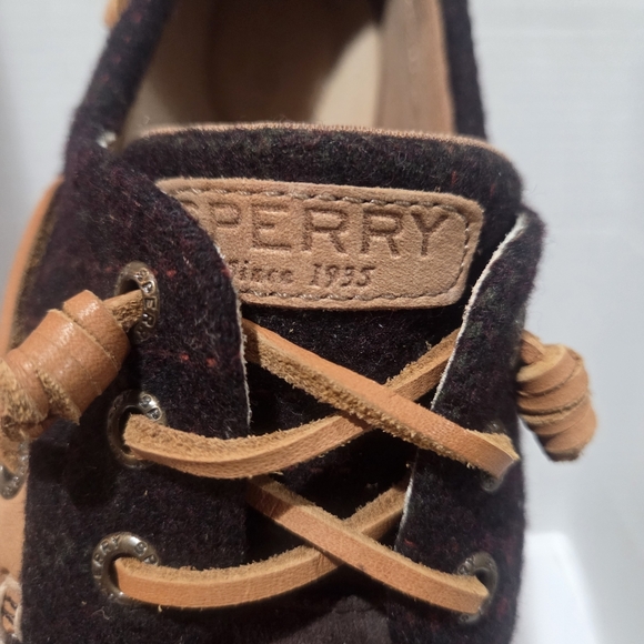 Sperry Brown Suede & Tan Leather Boat Shoes - Picture 6 of 12